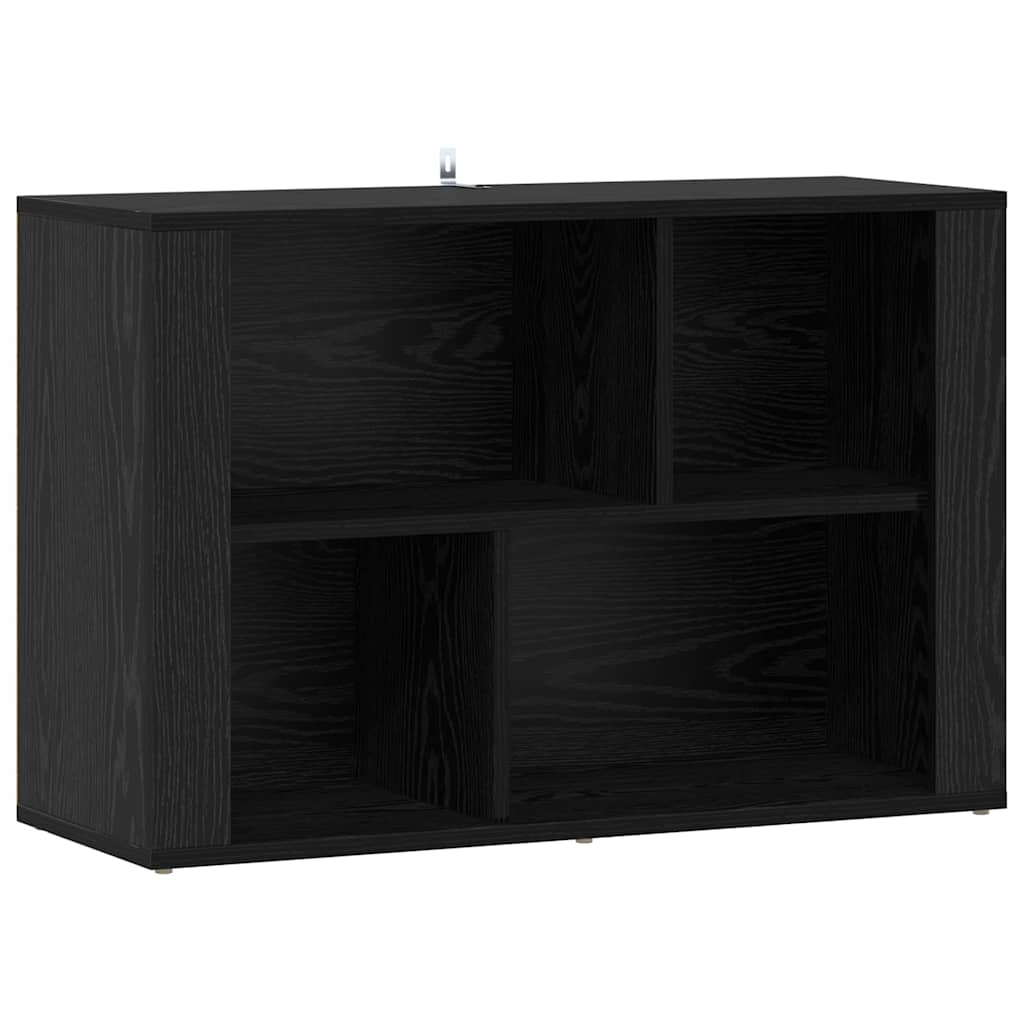 Credenza Rovere Nero 80 x 30 x 53 cm Legno multistrato