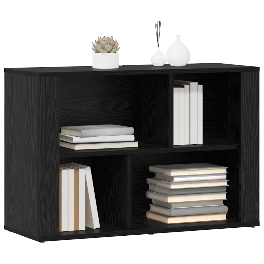 Credenza Rovere Nero 80 x 30 x 53 cm Legno multistrato