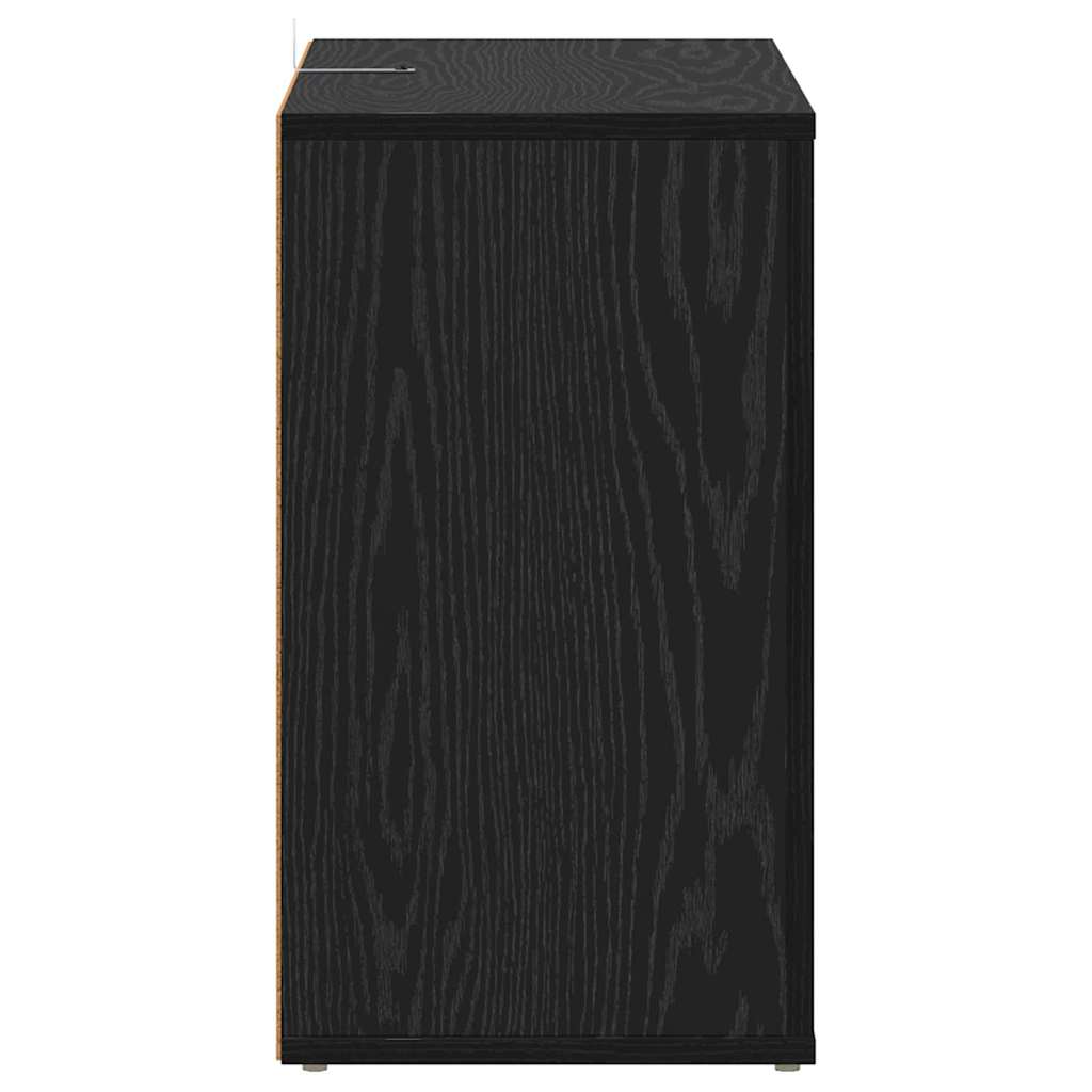 Credenza Rovere Nero 80 x 30 x 53 cm Legno multistrato