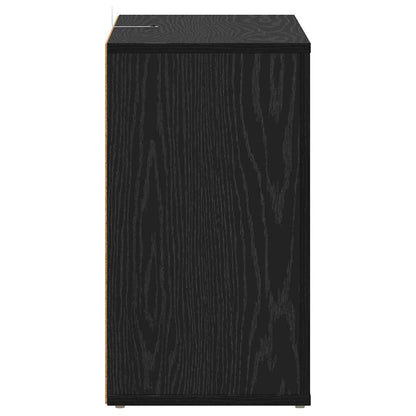 Credenza Rovere Nero 80 x 30 x 53 cm Legno multistrato
