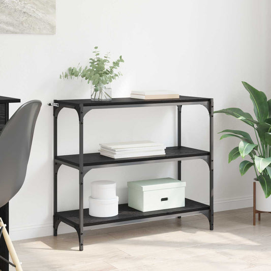 Armadio per Libri Rovere Nero 80 x 33 x 70,5 cm | homemem39