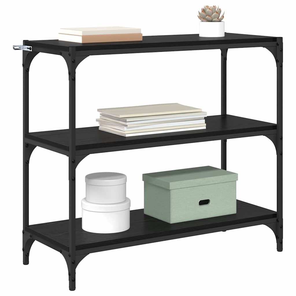 Armadio per Libri Rovere Nero 80 x 33 x 70,5 cm