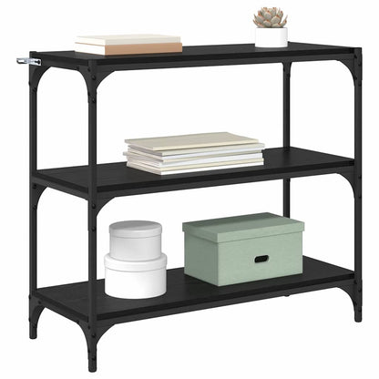 Armadio per Libri Rovere Nero 80 x 33 x 70,5 cm