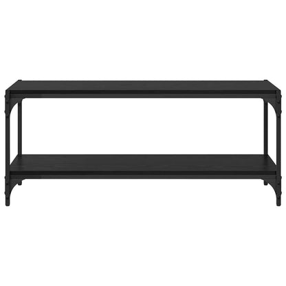 Mobile TV Rovere Nero 100x33x41cm Legno ingegnerizzato e ferro