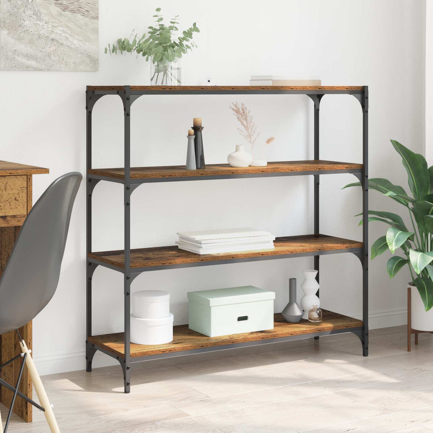 Armadio per Libri Legno vecchio 100 x 33 x 100 cm | homemem39