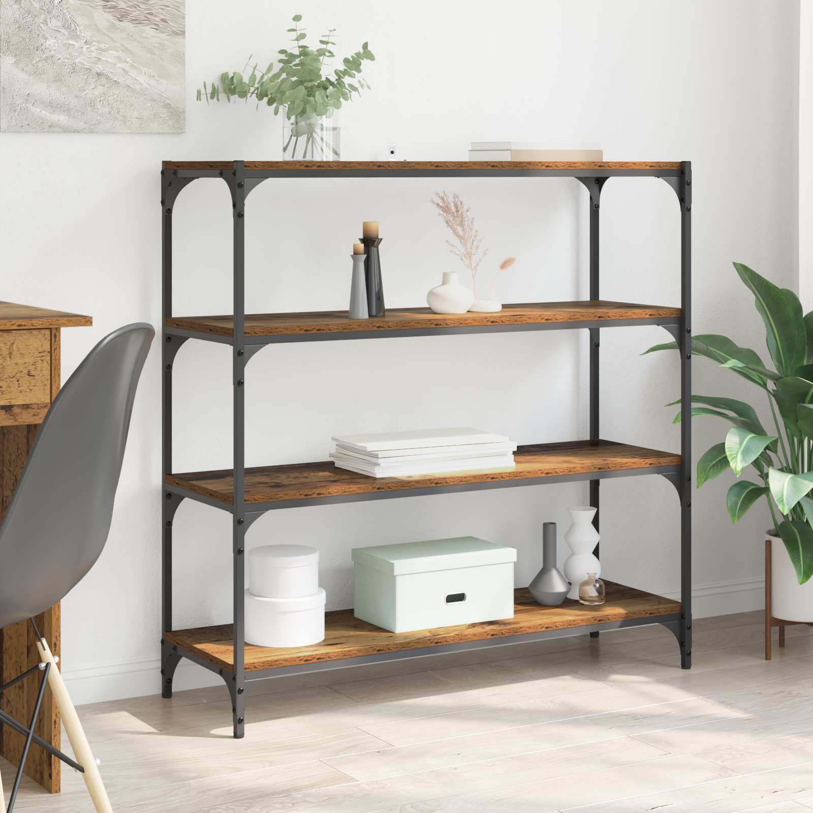 Armadio per Libri Legno vecchio 100 x 33 x 100 cm | homemem39