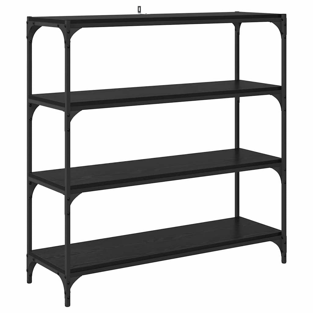 Armadio per Libri Rovere Nero 100 x 33 x 100 cm