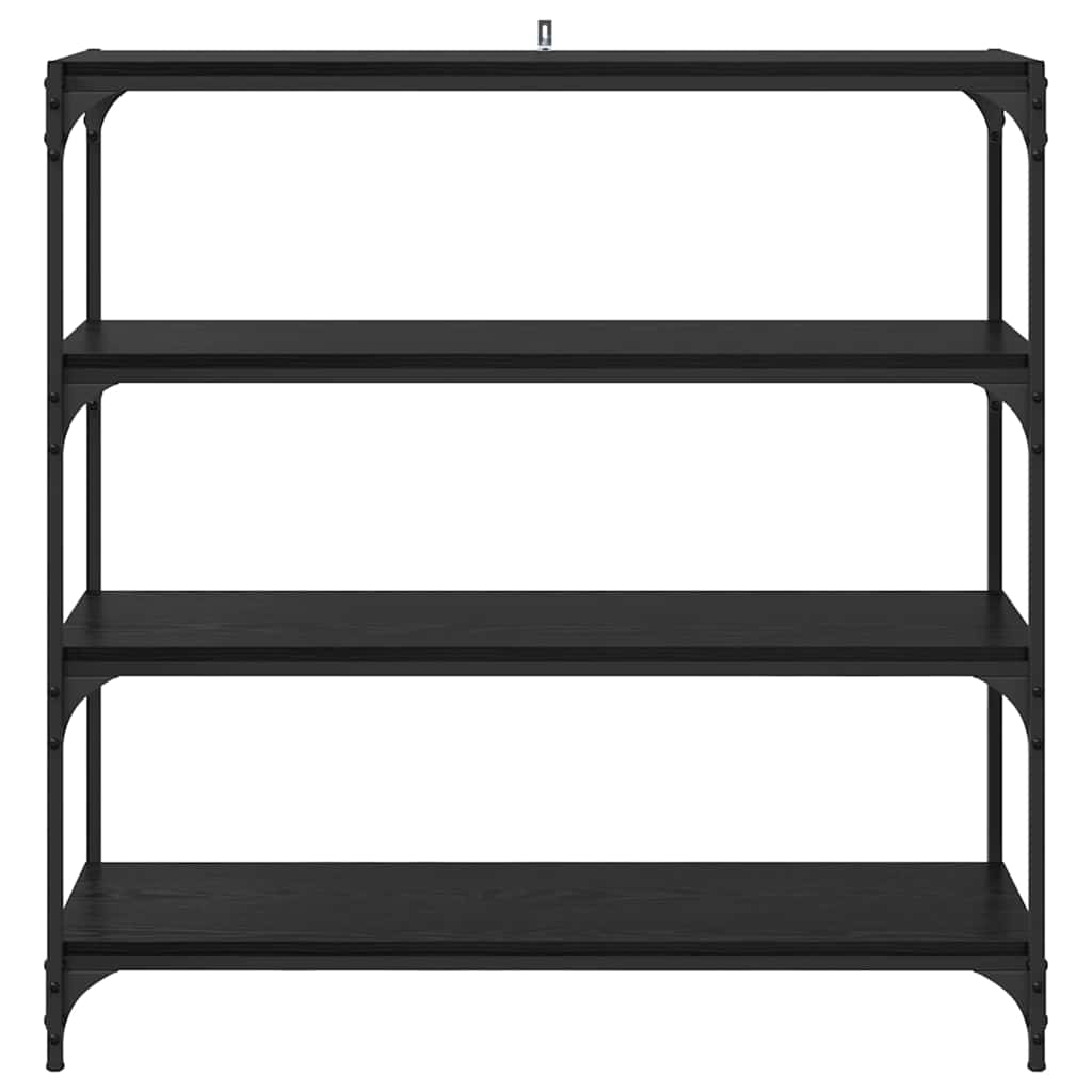 Armadio per Libri Rovere Nero 100 x 33 x 100 cm