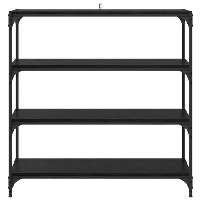 Armadio per Libri Rovere Nero 100 x 33 x 100 cm