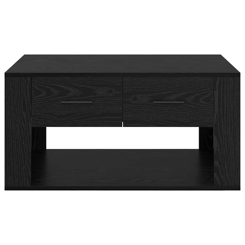 Tavolino da salotto con cassetto Rovere Nero 80 x 50 x 40 cm