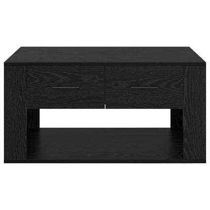 Tavolino da salotto con cassetto Rovere Nero 80 x 50 x 40 cm