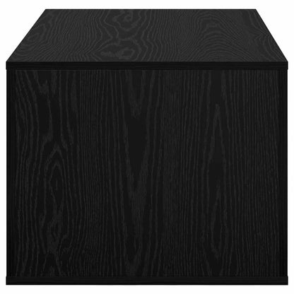 Tavolino da salotto con cassetto Rovere Nero 80 x 50 x 40 cm