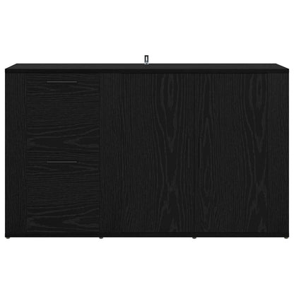 con cassetto Rovere nero 100 x 33 x 59.5 cm Legno multistrato