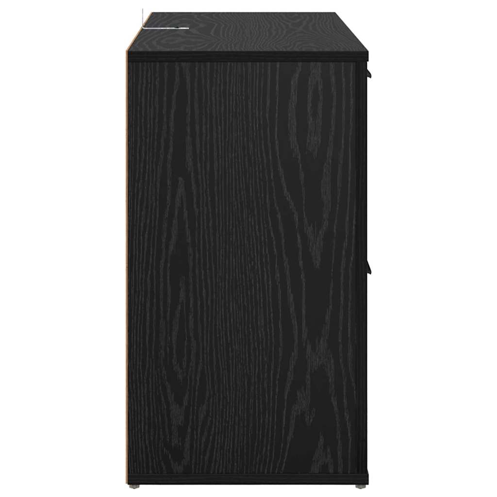 con cassetto Rovere nero 100 x 33 x 59.5 cm Legno multistrato