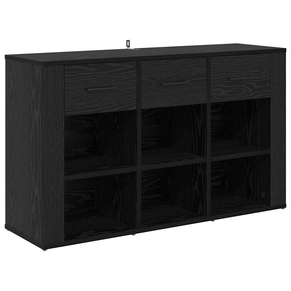 Credenza Rovere Nero 100 x 30 x 59,5 cm Legno multistrato