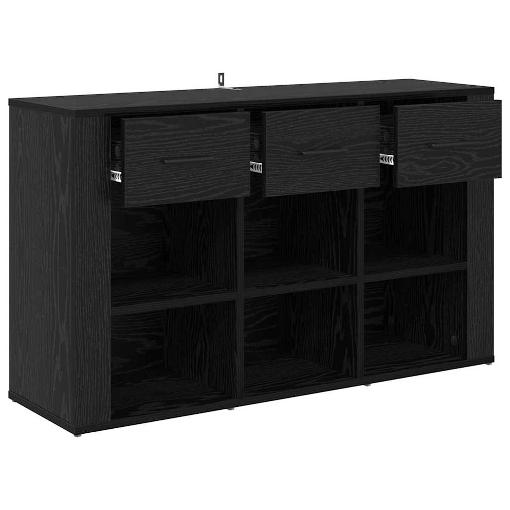 Credenza Rovere Nero 100 x 30 x 59,5 cm Legno multistrato