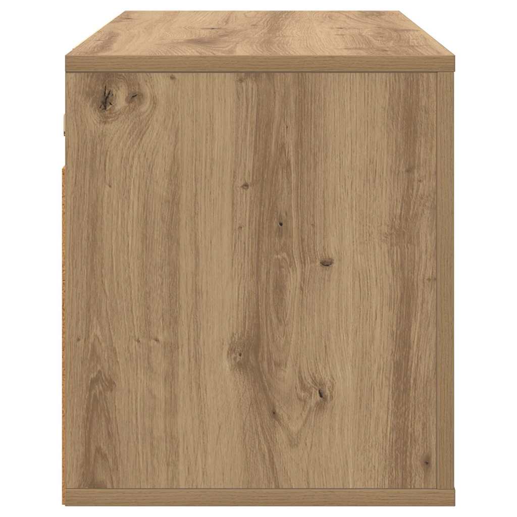 Mobile TV da parete rovere artigianale 80 x 34,5 x 40 cm