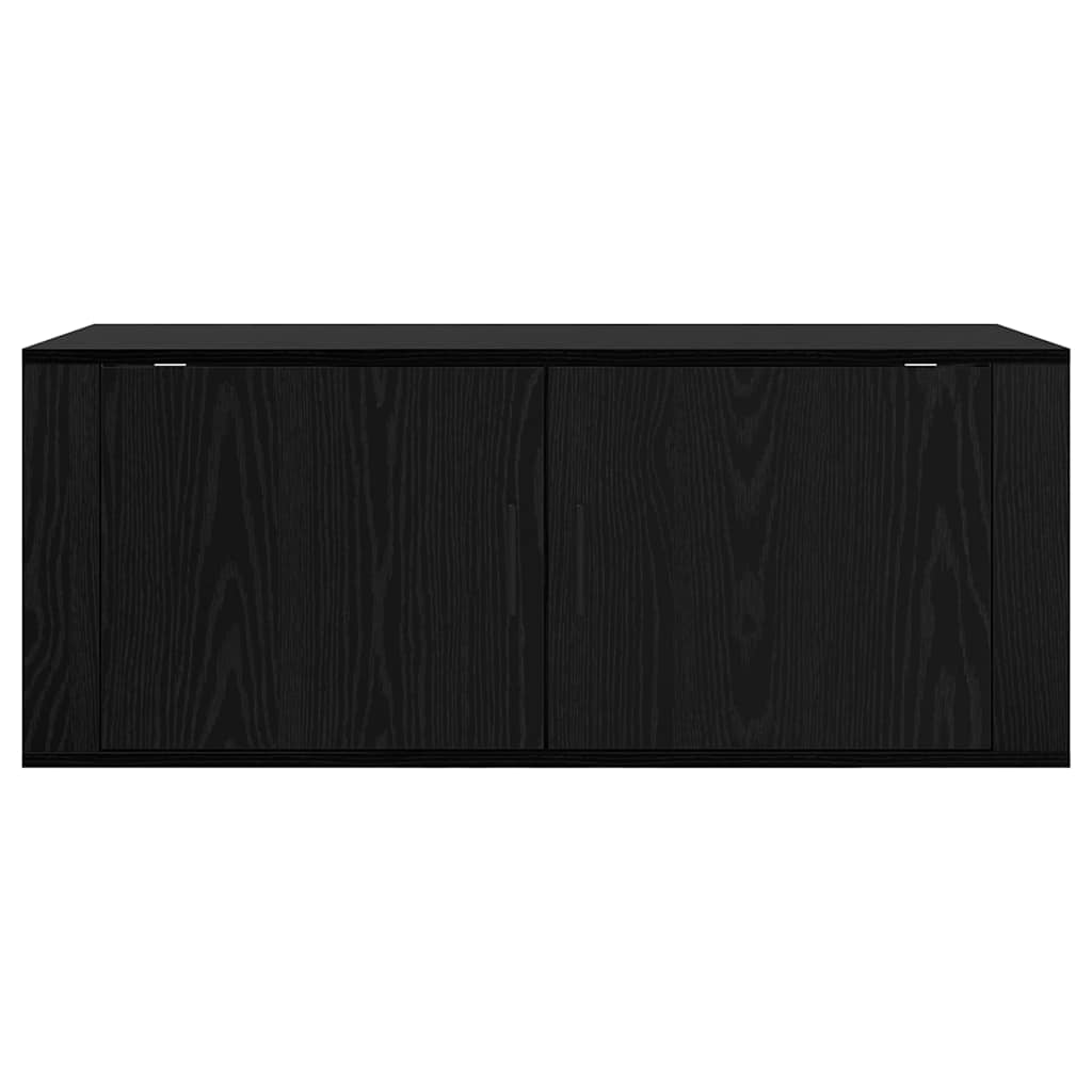 Mobile TV da parete Rovere Nero 100 x 34,5 x 40 cm