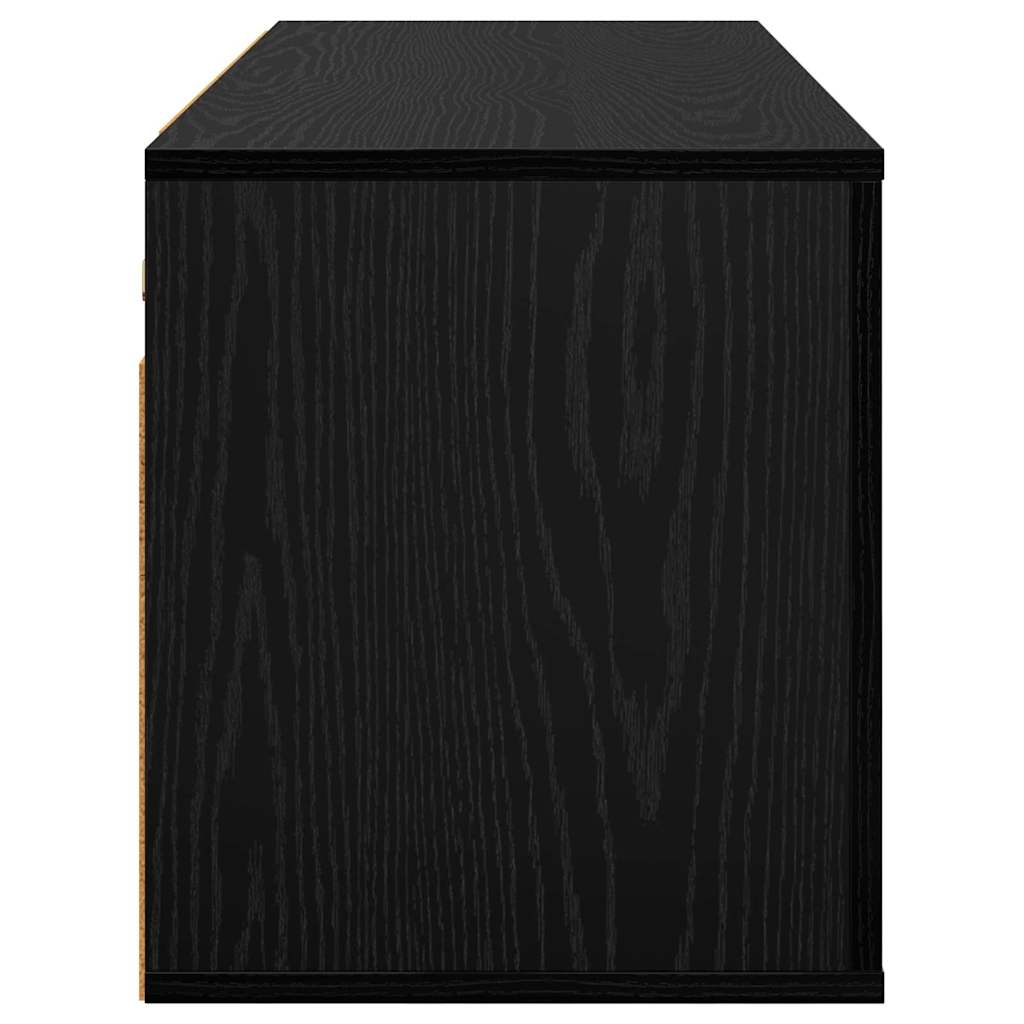 Mobile TV da parete Rovere Nero 100 x 34,5 x 40 cm