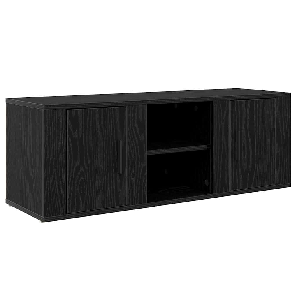 Mobile TV Rovere Nero 100 x 31,5 x 35 cm Legno multistrato