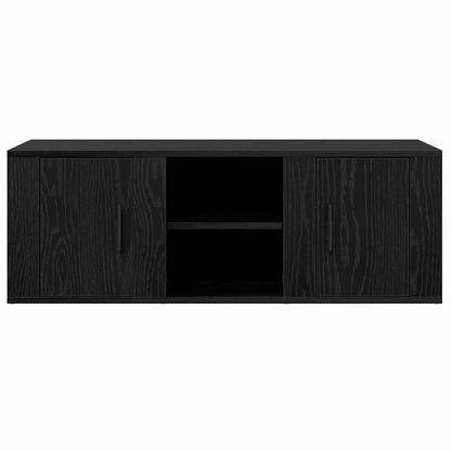 Mobile TV Rovere Nero 100 x 31,5 x 35 cm Legno multistrato