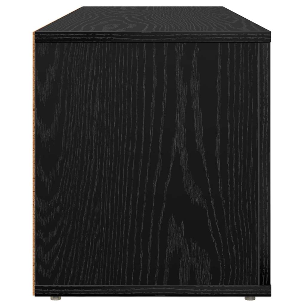 Mobile TV Rovere Nero 100 x 31,5 x 35 cm Legno multistrato
