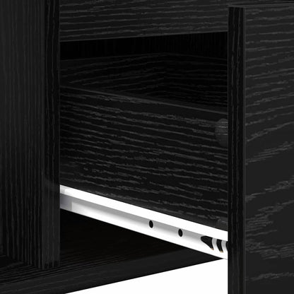 Tavolino da salotto con cassetto Rovere Nero 90 x 50 x 26.5 cm