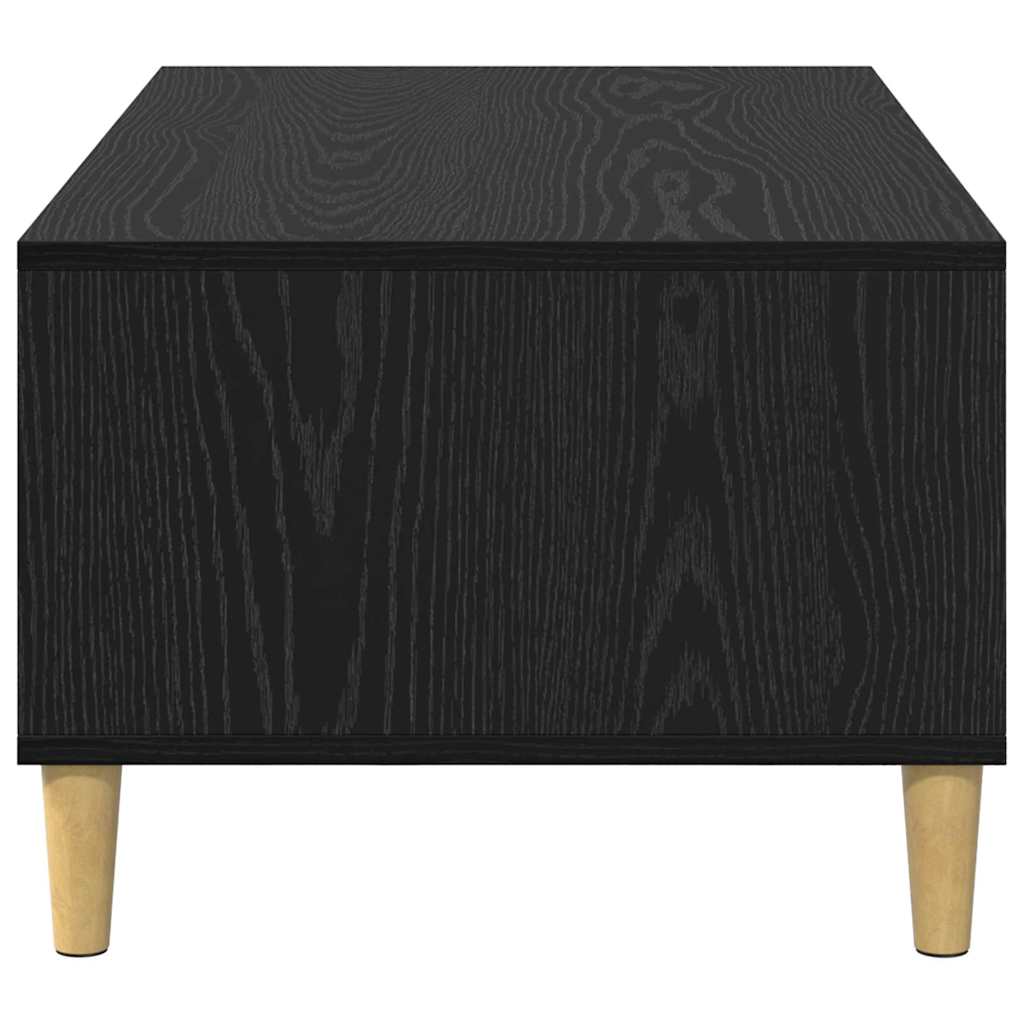 Tavolino da salotto con cassetto Rovere Nero 90 x 50 x 26.5 cm