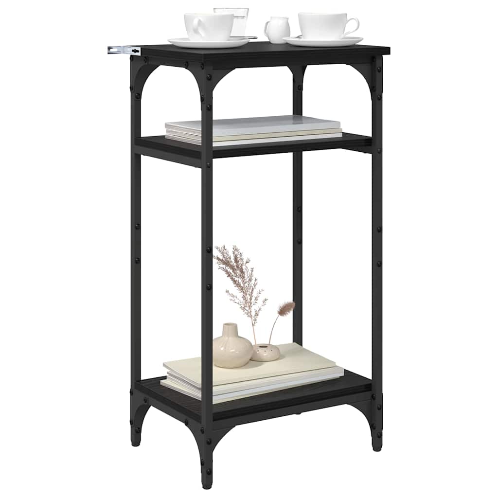 Tavolo laterale Rovere Nero 40 x 30 x 75 cm Legno multistrato