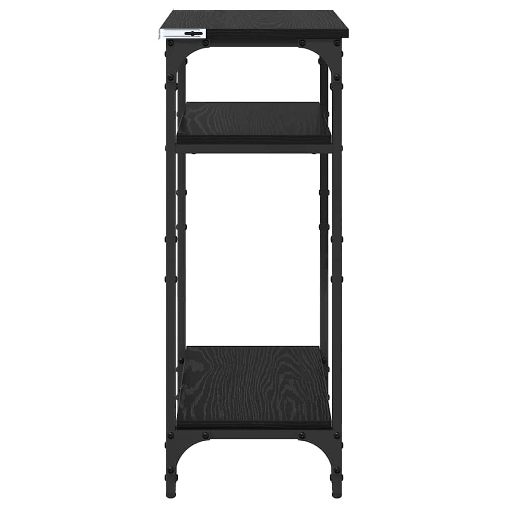 Tavolo laterale Rovere Nero 40 x 30 x 75 cm Legno multistrato