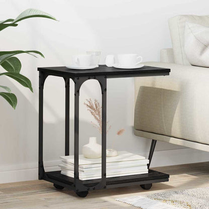 Tavolo laterale Rovere Nero 50 x 35 x 55.5 cm Legno multistrato