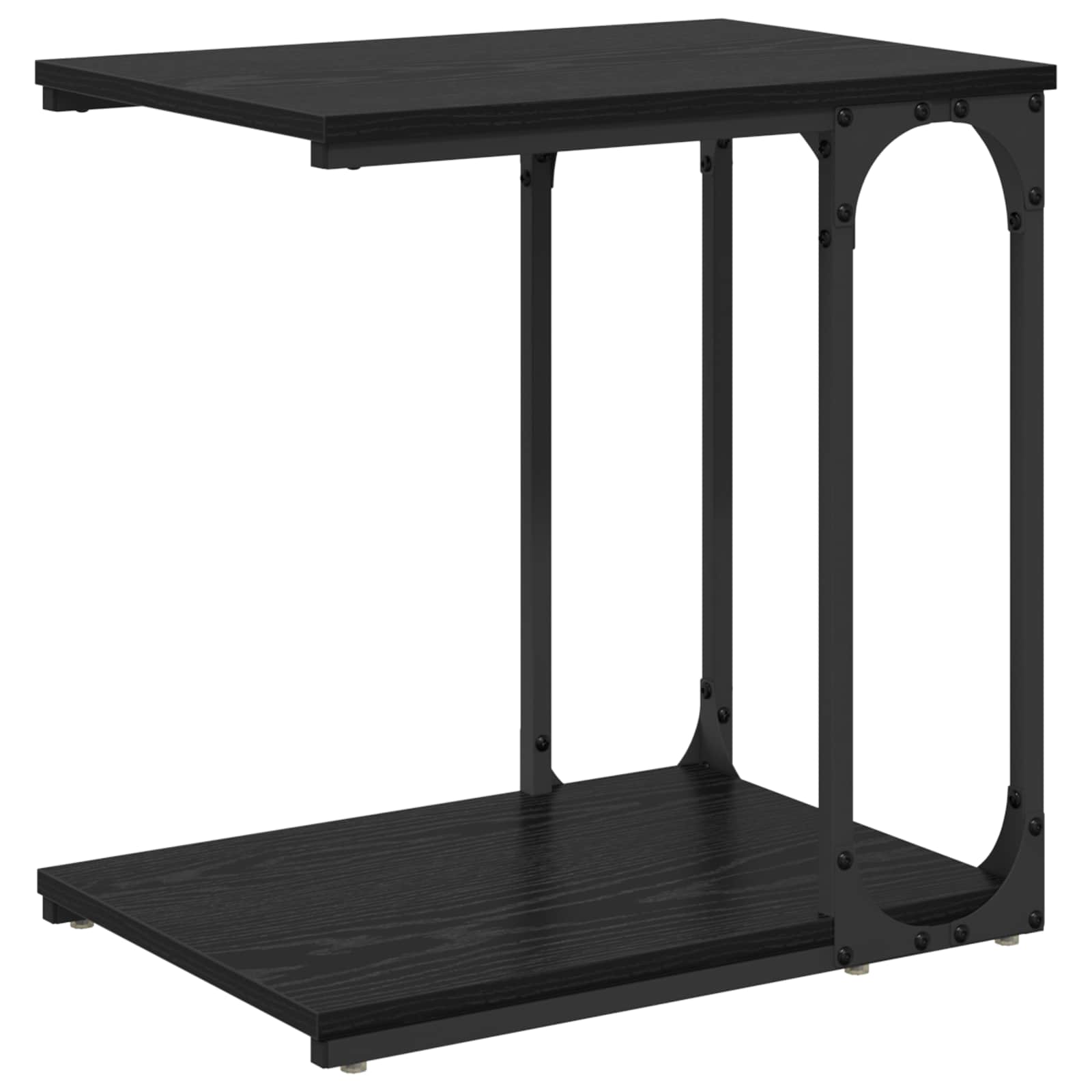 Tavolo laterale Rovere Nero 50 x 35 x 52 cm Legno multistrato | homemem39