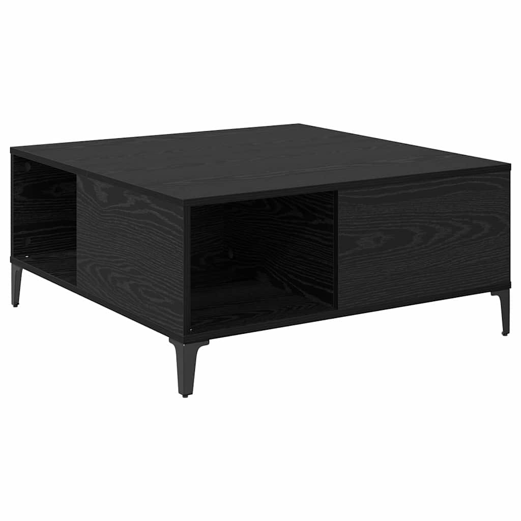 Tavolino da salotto Rovere Nero 80 x 80 x 36,5 cm