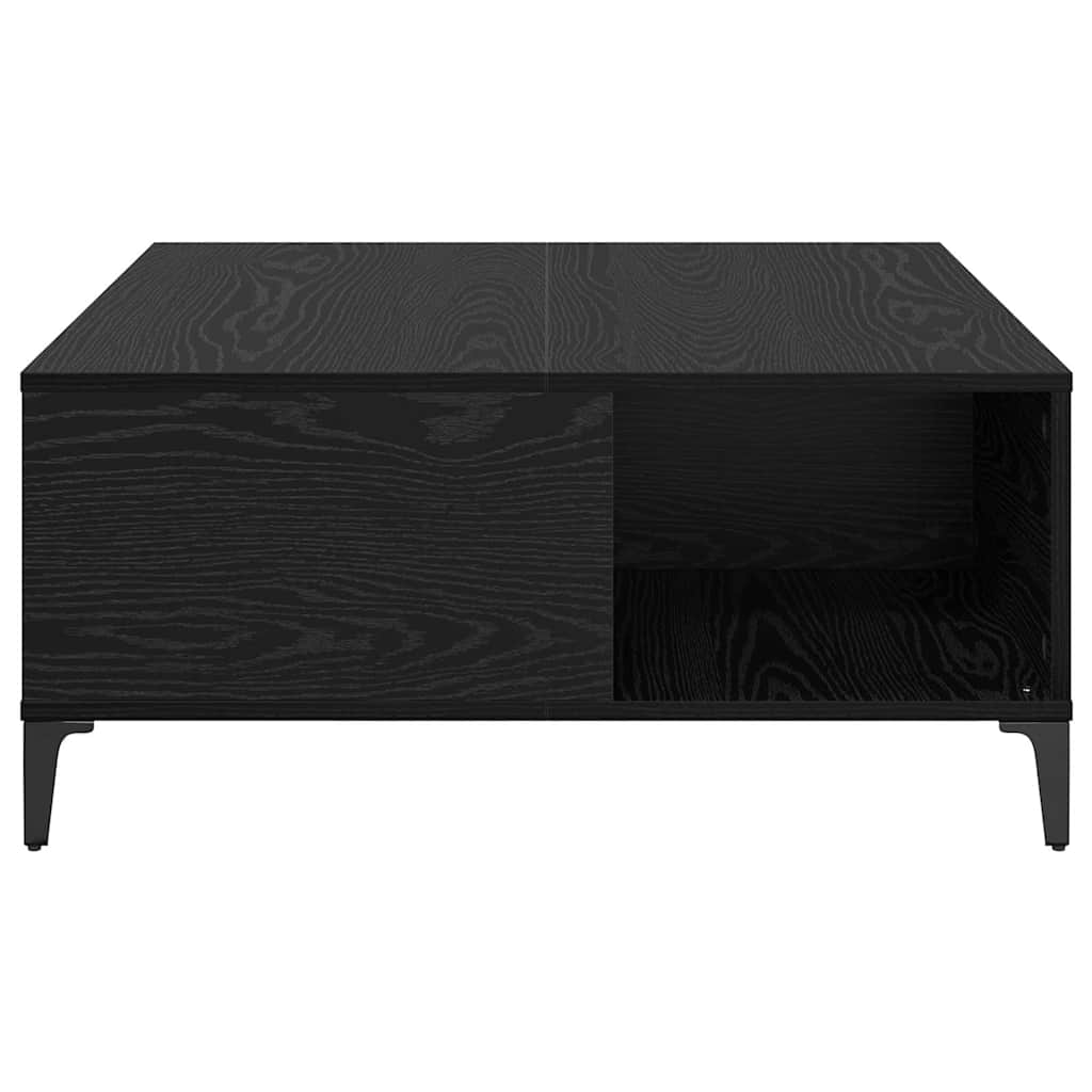 Tavolino da salotto Rovere Nero 80 x 80 x 36,5 cm