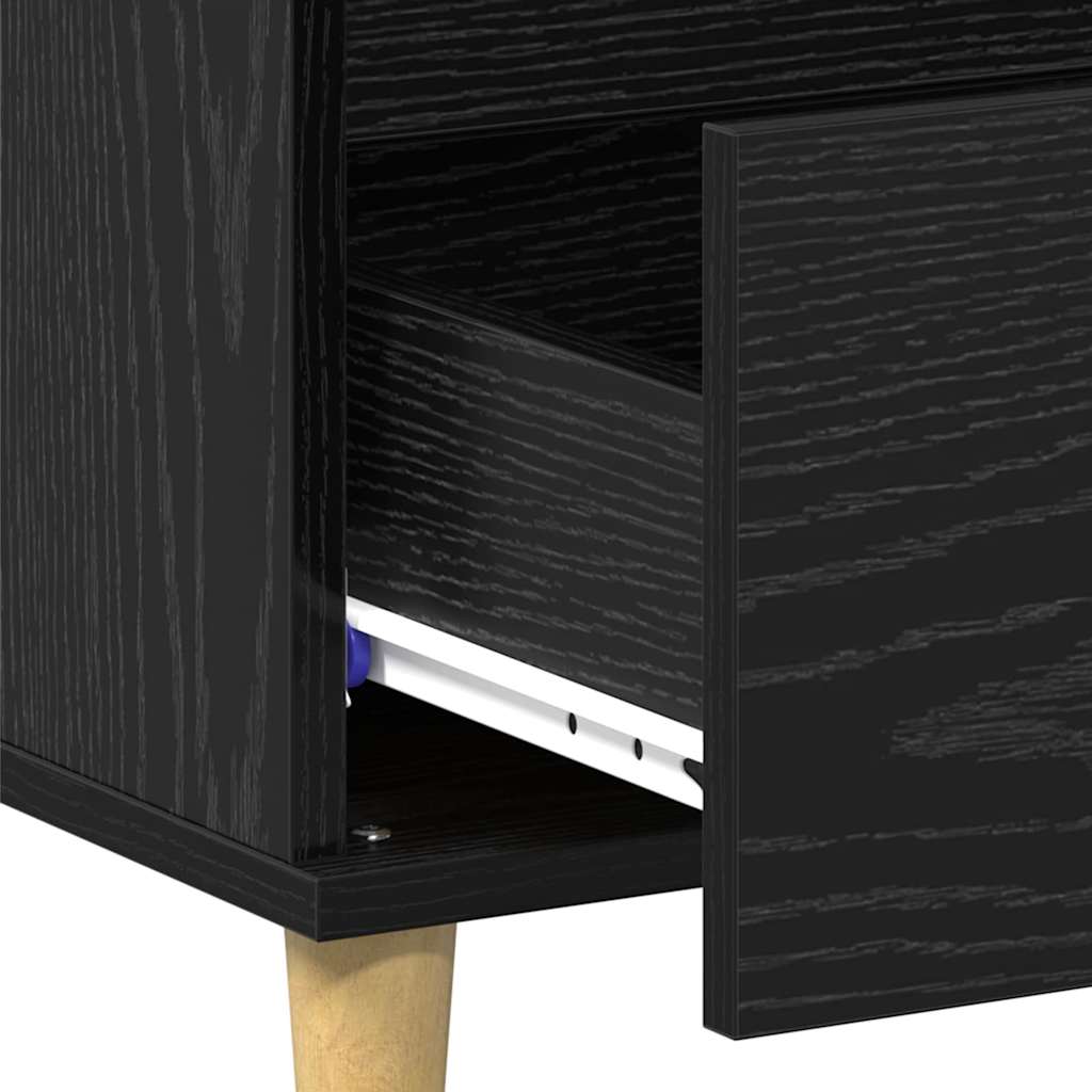 Tavolino da salotto con cassetto Rovere Nero 90 x 50 x 35 cm | homemem39