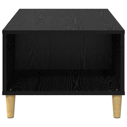 Tavolino da salotto con cassetto Rovere Nero 90 x 50 x 35 cm