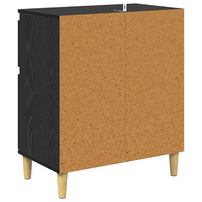 Credenza Rovere Nero 60 x 35 x 70 cm Legno multistrato