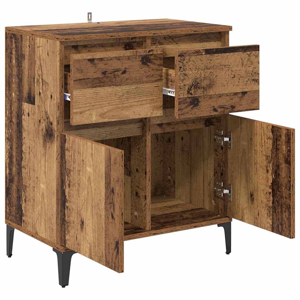 Credenza con cassetto Legno vecchio 60 x 35 x 70 cm