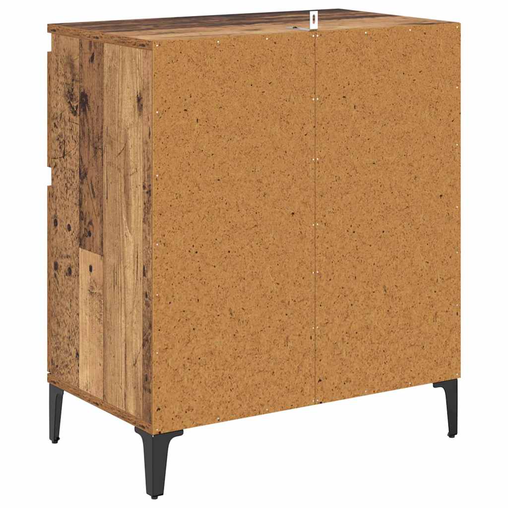 Credenza con cassetto Legno vecchio 60 x 35 x 70 cm