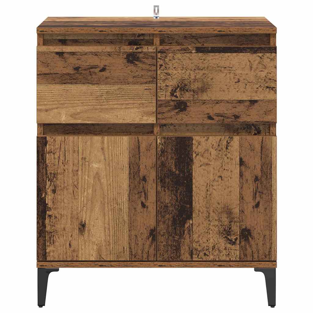 Credenza con cassetto Legno vecchio 60 x 35 x 70 cm