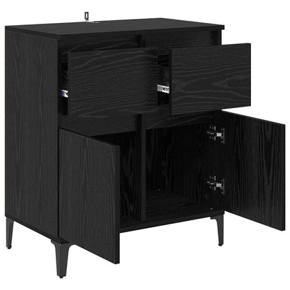 Credenza con cassetto Rovere Nero 60 x 35 x 70 cm