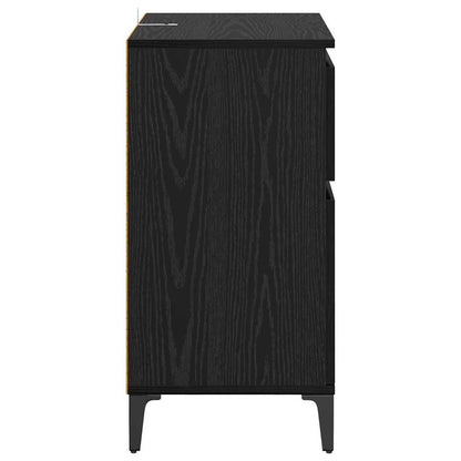 Credenza con cassetto Rovere Nero 60 x 35 x 70 cm
