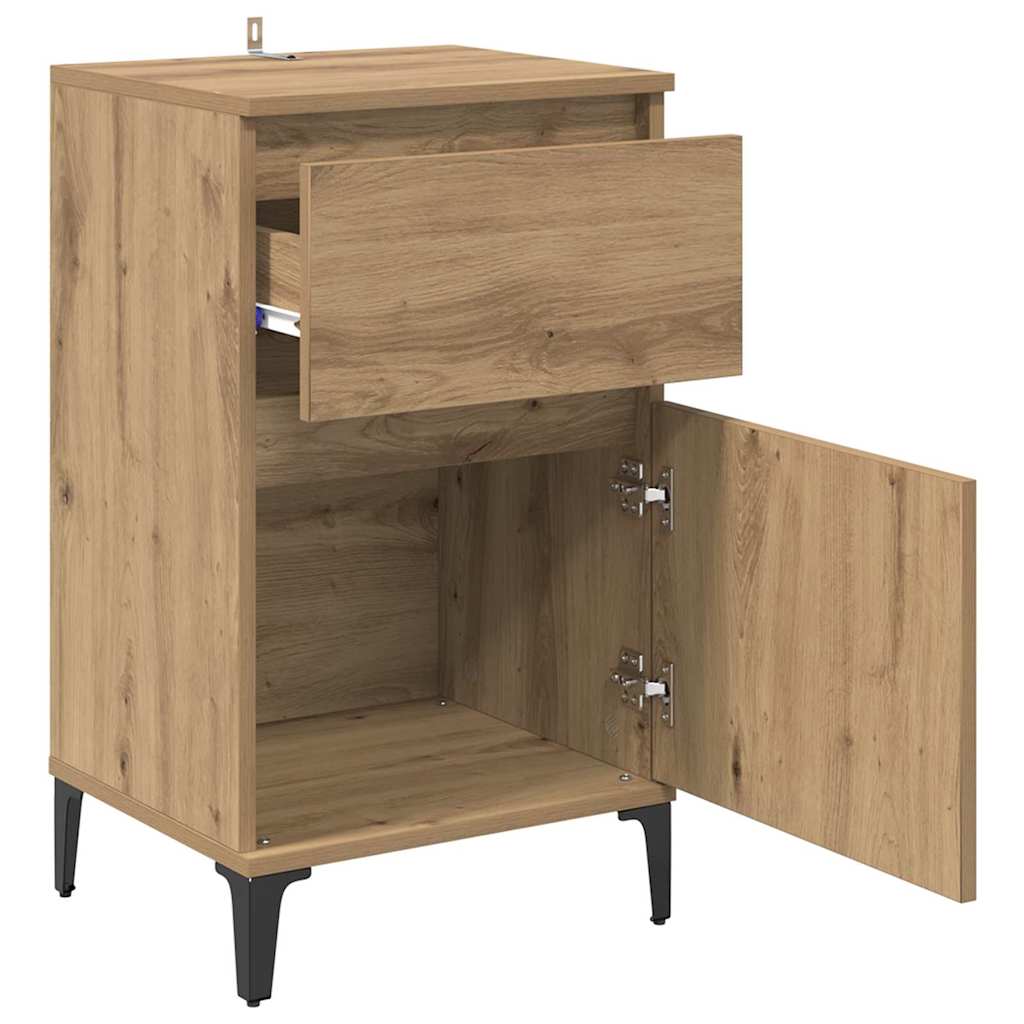 Armadio da Notte 2 pcs Rovere artigianale 40 x 35 x 70 cm | homemem39