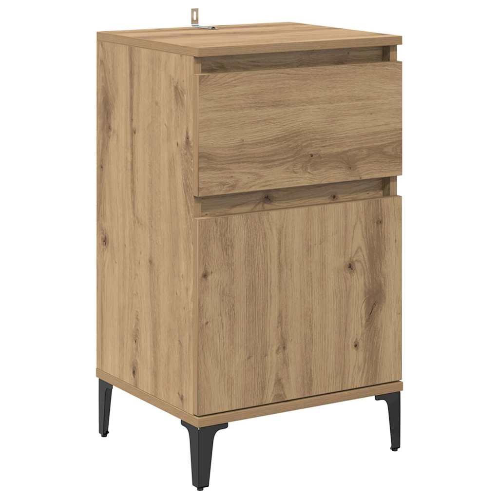 Armadio da Notte 2 pcs Rovere artigianale 40 x 35 x 70 cm | homemem39