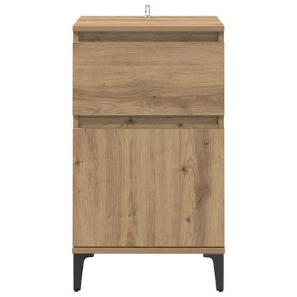 Armadio da Notte 2 pcs Rovere artigianale 40 x 35 x 70 cm