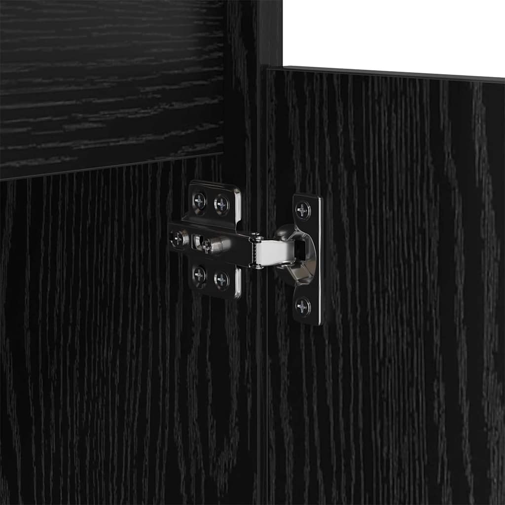 Armadio da Notte Rovere Nero 40 x 35 x 70 cm Legno multistrato | homemem39