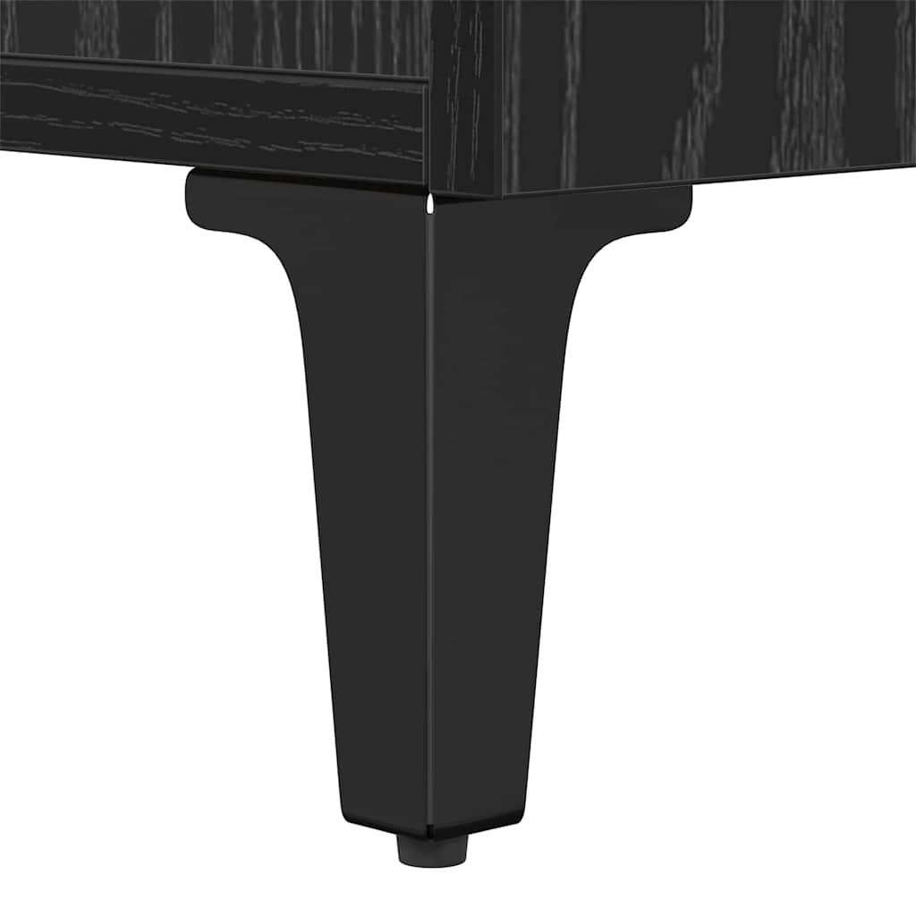 Armadio da Notte Rovere Nero 40 x 35 x 70 cm Legno multistrato