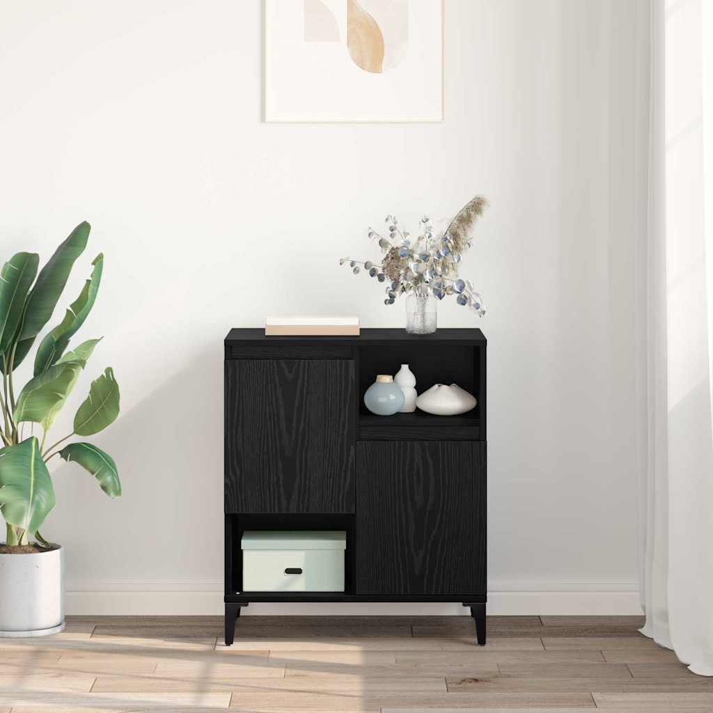 Credenza Rovere Nero 60 x 35 x 70 cm Legno multistrato