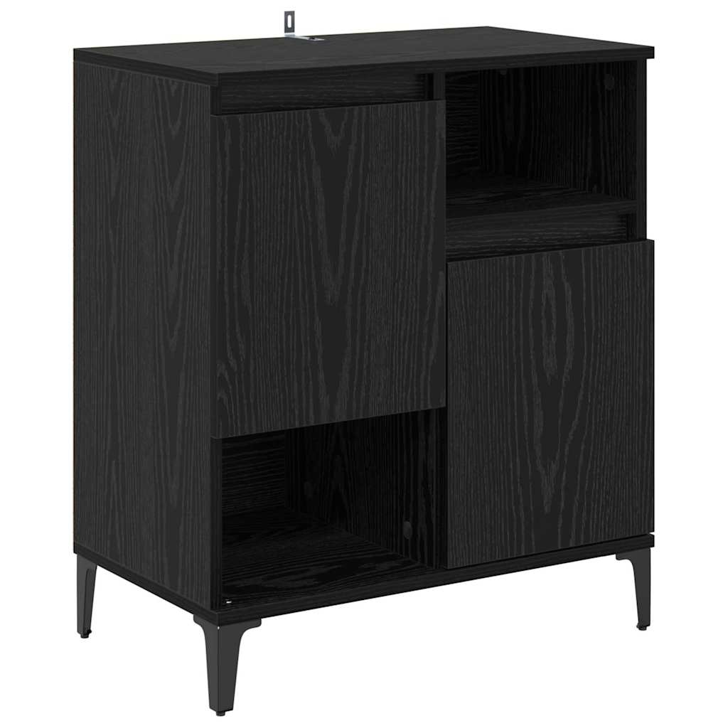 Credenza Rovere Nero 60 x 35 x 70 cm Legno multistrato