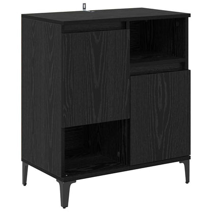 Credenza Rovere Nero 60 x 35 x 70 cm Legno multistrato